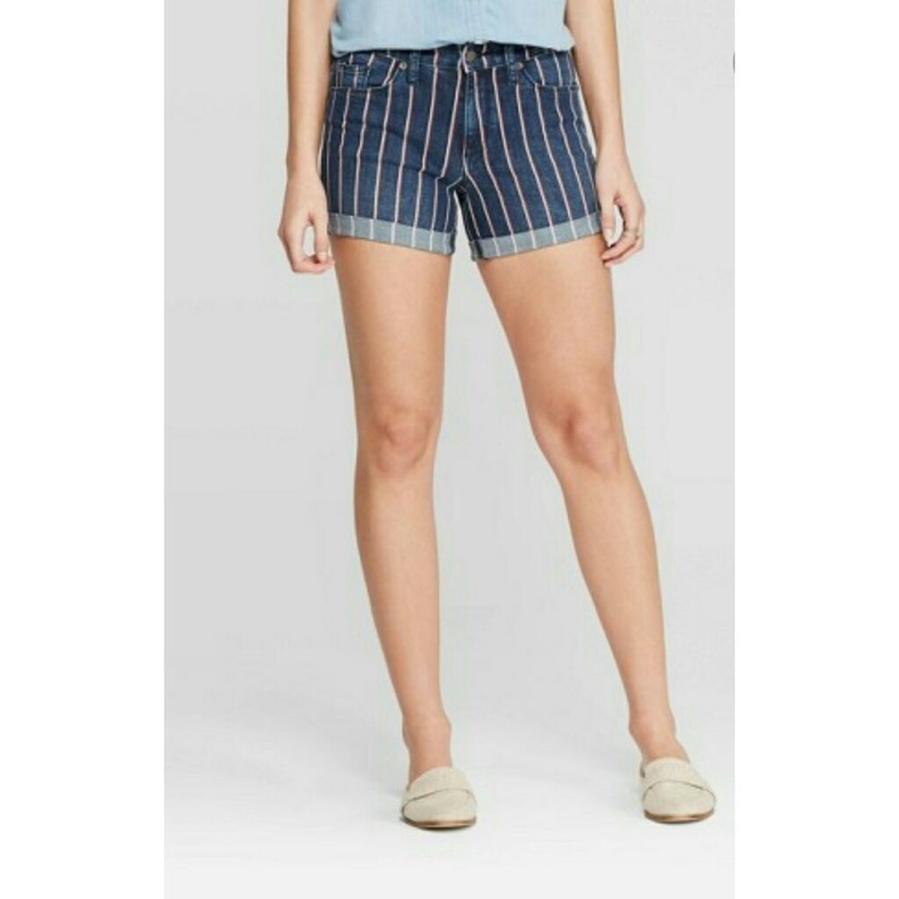 Universal Thread High Rise Midi Cuffed Denim